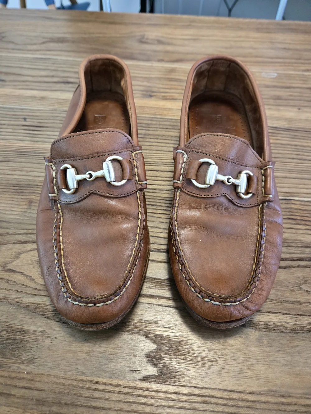 Allen Edmonds Brown Leather Bit Loafers Size 9.5